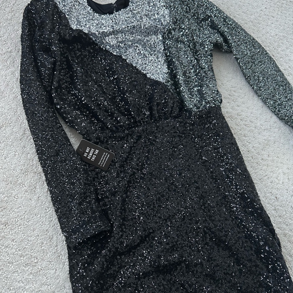 Colorblock sequin mini dress - Picture 6 of 7